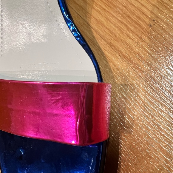 NWOT - Colour Block Rhinestone Decor Heeled sandals (US 6.5) - Picture 4 of 11